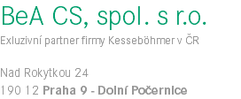 BeA CS, spol. s r.o. Exluzivní partner firmy Kesseböhmer v ČR Nad Rokytkou 24 190 12 Praha 9 - Dolní Počernice